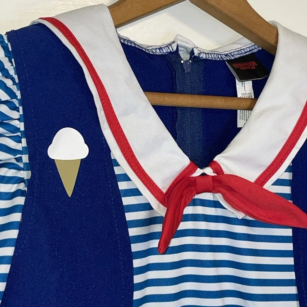 Robin Stranger Things Ice Cream‎ Shoppe Scoops Costume Navy Sailor NETFLIX